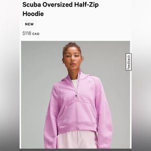Lululemon Scuba Oversized Half-Zip Hoodie - size M/L